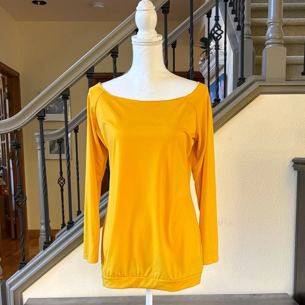 SHEIN Long Sleeve Yellow Top Size Small - Picture 2 of 8